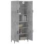 Preview: Highboard Betongrau 69,5x34x180 cm Holzwerkstoff