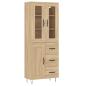 Preview: Highboard Sonoma-Eiche 69,5x34x180 cm Holzwerkstoff