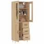 Preview: Highboard Sonoma-Eiche 69,5x34x180 cm Holzwerkstoff