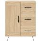 Preview: Highboard Sonoma-Eiche 69,5x34x180 cm Holzwerkstoff
