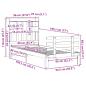 Preview: Massivholzbett mit Regal ohne Matratze 90x190 cm Kiefer