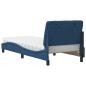 Preview: Bett mit Matratze Blau 80x200 cm Stoff