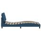 Preview: Bettgestell ohne Matratze Blau 80x200 cm Stoff