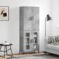 Preview: ARDEBO.de - Highboard Betongrau 69,5x34x180 cm Holzwerkstoff