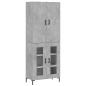 Preview: Highboard Betongrau 69,5x34x180 cm Holzwerkstoff