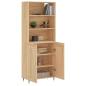 Preview: Highboard Sonoma-Eiche 69,5x34x180 cm Holzwerkstoff