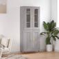 Preview: ARDEBO.de - Highboard Grau Sonoma 69,5x34x180 cm Holzwerkstoff