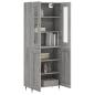 Preview: Highboard Grau Sonoma 69,5x34x180 cm Holzwerkstoff