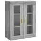 Preview: Highboard Grau Sonoma 69,5x34x180 cm Holzwerkstoff