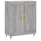 Preview: Highboard Grau Sonoma 69,5x34x180 cm Holzwerkstoff