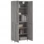 Preview: Highboard Grau Sonoma 69,5x34x180 cm Holzwerkstoff