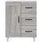 Preview: Highboard Grau Sonoma 69,5x34x180 cm Holzwerkstoff