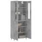 Preview: Highboard Betongrau 69,5x34x180 cm Holzwerkstoff