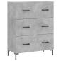 Preview: Highboard Betongrau 69,5x34x180 cm Holzwerkstoff