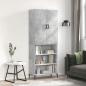 Preview: ARDEBO.de - Highboard Betongrau 69,5x34x180 cm Holzwerkstoff