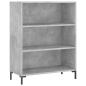 Preview: Highboard Betongrau 69,5x34x180 cm Holzwerkstoff