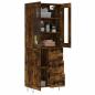 Preview: Highboard Räuchereiche 69,5x34x180 cm Holzwerkstoff