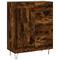 Preview: Highboard Räuchereiche 69,5x34x180 cm Holzwerkstoff