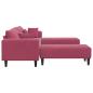 Preview: Samt Sofa mit Kissen mit Kissen 3 pcs Weinrot 208 cm Samt