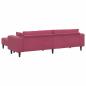 Preview: Samt Sofa mit Kissen mit Kissen 3 pcs Weinrot 208 cm Samt