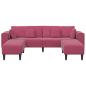 Preview: Samt Sofa mit Kissen mit Kissen 3 pcs Weinrot 208 cm Samt