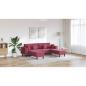 Preview: Samt Sofa mit Kissen mit Kissen 3 pcs Weinrot 208 cm Samt