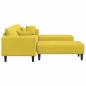 Preview: Samt Sofa mit Kissen mit Kissen 3 pcs Gelb 208 cm Samt