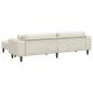Preview: Samt Sofa mit Kissen mit Kissen 3 pcs Cremefarben 208 cm Samt