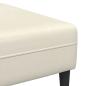 Preview: Samt Sofa mit Kissen mit Kissen 3 pcs Cremefarben 208 cm Samt