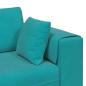 Preview: Samt Sofa mit Kissen mit Kissen 3 pcs Türkis 208 cm Samt