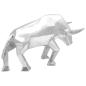 Preview: Skulptur Stier Silbern 74x23x39 cm Aluminium