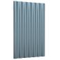 Preview: Dachpaneele 12 Stk. Pulverbeschichteter Stahl Grau 60x36 cm