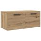 Preview: Wandschrank Eiche handwerklich 80 x 36.5 x 35 cm Holzwerkstoff