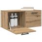 Preview: Wandschrank Eiche handwerklich 80 x 36.5 x 35 cm Holzwerkstoff