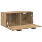 Preview: Wandschrank Eiche handwerklich 80 x 36.5 x 35 cm Holzwerkstoff