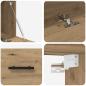 Preview: Wandschrank Eiche handwerklich 80 x 36.5 x 35 cm Holzwerkstoff