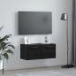 Preview: Wandschrank Schwarze Eiche 80 x 36.5 x 35 cm Holzwerkstoff