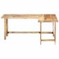 Preview: Schreibtisch 180 x 120 x 76 cm Massivholz Mango