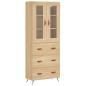 Preview: Highboard Sonoma-Eiche 69,5x34x180 cm Holzwerkstoff