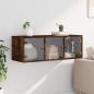 Preview: Wandschrank mit Glastüren Räuchereiche 102x37x35 cm
