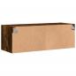 Preview: Wandschrank mit Glastüren Räuchereiche 102x37x35 cm