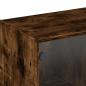 Preview: Wandschrank mit Glastüren Räuchereiche 102x37x35 cm