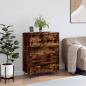 Preview: ARDEBO.de - Kommode Räuchereiche 69,5x34x90 cm Holzwerkstoff