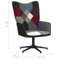 Preview: Relaxsessel mit Hocker Patchwork Stoff