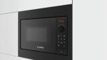 Preview: Bosch BFL523MB4 Serie 2 Einbau Mikrowelle, 800 W, 20 L, AutoPilot 7, Reinigungsunterstützung, QuickStart, Schwarz