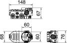 Preview: OBO Bettermann UE 66-L UP Unterputz-Elektronikdose 66, luftdicht, schwarz, (2003727)