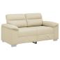 Preview: 2-Sitzer-Sofa Creme 120 cm Kunstleder