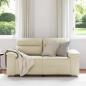 Preview: 2-Sitzer-Sofa Creme 120 cm Kunstleder
