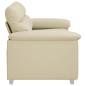 Preview: 2-Sitzer-Sofa Creme 120 cm Kunstleder