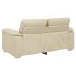 Preview: 2-Sitzer-Sofa Creme 120 cm Kunstleder